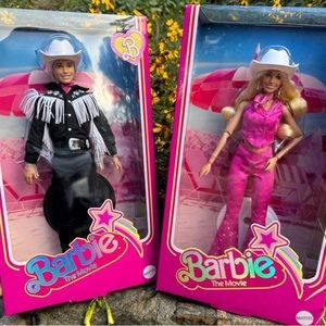 Barbie The Movie Collectible, Barbie & Ken Cowboy Western Outfit New in Boxes